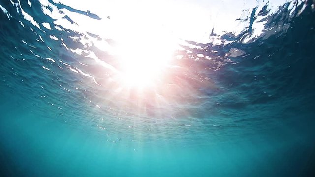 Loopable footage of the sea surface from underwater