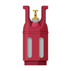 Obraz premium Gas bottle vector icon.Cartoon vector icon isolated on white background gas bottle.