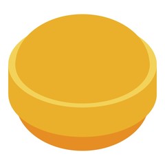 Tablet dose icon. Isometric of tablet dose vector icon for web design isolated on white background