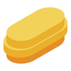 Honey pill icon. Isometric of honey pill vector icon for web design isolated on white background