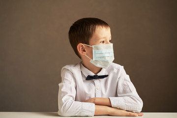 education concept - student with computer studying at school