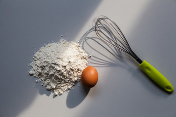 whisk and eggs
