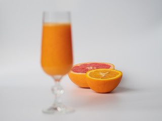 Grapefruit and orange juice. Fruit and vegetable juices. Healthy lifestyle. Immunity support.