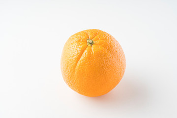 fresh oranges on a white background close up