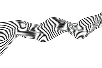 optical art abstract background wave design black and white