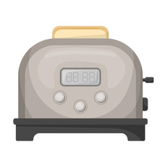 Toaster vector icon.Cartoon vector icon isolated on white background toaster.