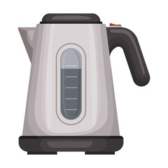 Electric kettle vector icon.Cartoon vector icon isolated on white background electric kettle.