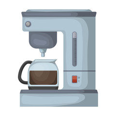 Coffee maker vector icon.Cartoon vector icon isolated on white background coffee maker.
