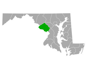 Karte von Montgomery in Maryland