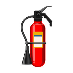 Obraz premium Fire extinguisher vector icon.Cartoon vector icon isolated on white background fire extinguishe.