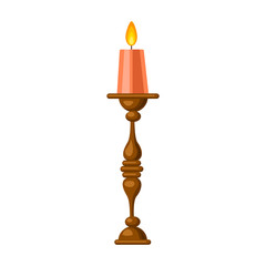 Candlestick vector icon.Cartoon vector icon isolated on white background candlestick.