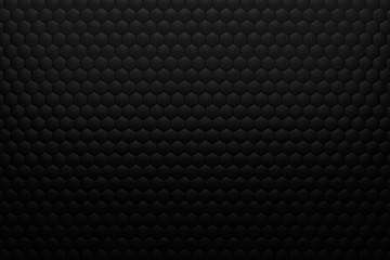 3d render volumetric background from black hexagons. Abstract black background