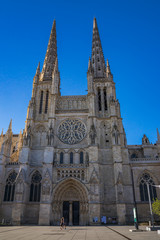 Fototapeta na wymiar Bordeaux Cathedral, a Roman Catholic church dedicated to Saint Andrew and located in Bordeaux, France