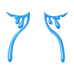 Tears vector icon.Cartoon vector icon isolated on white background tears.