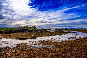 Beautiful rugged Iceland Fjord seascape