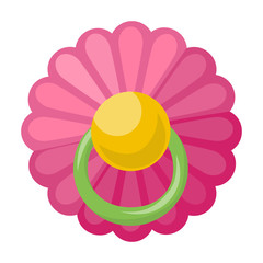 Pacifier vector icon.Cartoon vector icon isolated on white background pacifier.