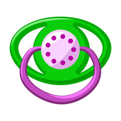 Pacifier vector icon.Cartoon vector icon isolated on white background pacifier.
