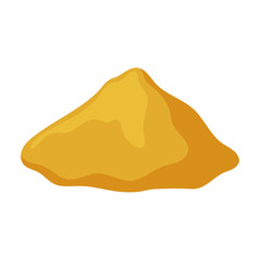 Sand pile vector icon.Cartoon vector icon isolated on white background sand pile.