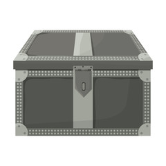 Chest vector icon.Cartoon vector icon isolated on white background chest.