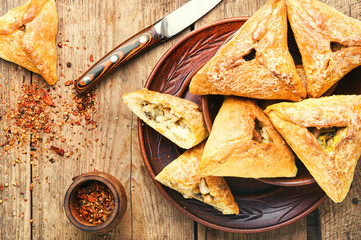 Rustic kurnik,chicken pie © nikolaydonetsk