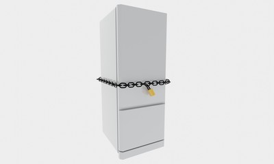 3D Model The fridge is locked