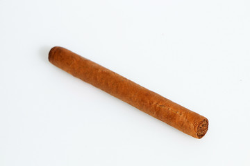 Cuban cigars on a white background