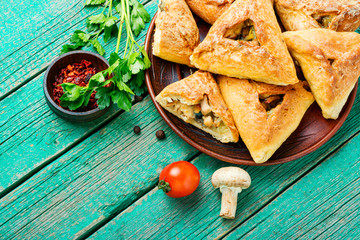 Russian chicken pie or kurnik © nikolaydonetsk