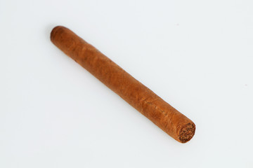 Cuban cigars on a white background