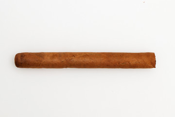 Cuban cigars on a white background