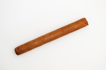 Cuban cigars on a white background