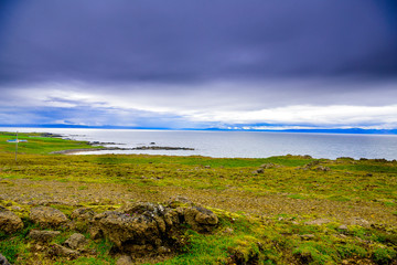 Fototapeta na wymiar Beautiful rugged Iceland Fjord seascape
