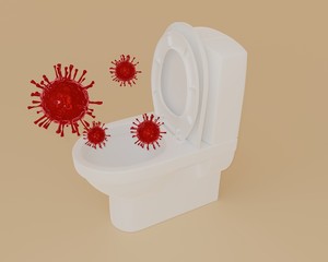 3D Model The virus is in the bathroom.