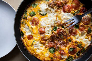 Frittata, Eierspeise, Käse