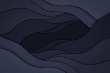 Abstract illustration with waves. Wavy paper background. Curve lines.