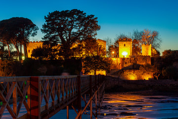 the bridge that leads to the island of the castle of santa cruz in coruña spain