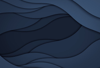Abstract illustration with waves. Wavy paper background. Curve lines.