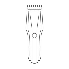 Clipper vector icon.Outline vector icon isolated on white background clipper .