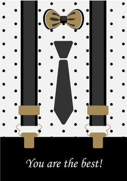 Postcard for dad - vector elegant