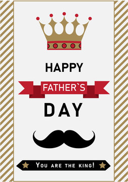 Postcard for dad - vector with crown