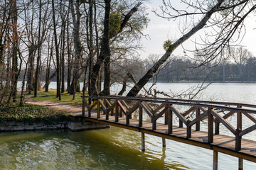 The Cseke lake in Tata, Hungary.