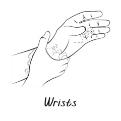 Wrists,Hand Washing For,Healthy, Outline Icons