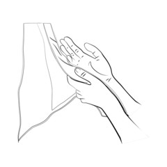 Wipe Dry Hand, Hand Washing For, Healthy, Outline Icons