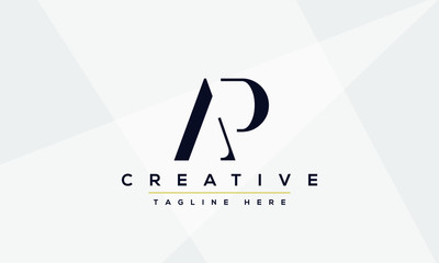 AP Letter Logo Design. Creative Modern Alphabet letters monogram icon A P, A and P.