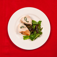 Chicken breasts stuffed with spinach and ricotta cheese
