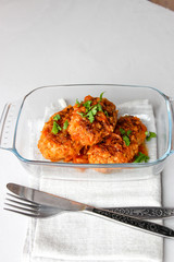 Lazy cabbage rolls with toasted