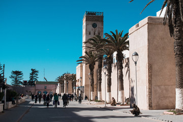 Fototapeta premium Muro exterior de la medina de Essaouira en Marrakech