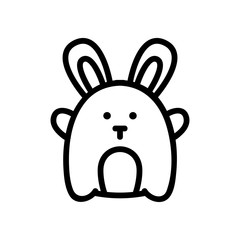 rabbit toy icon vector. rabbit toy sign. isolated contour symbol illustration