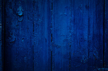 Wood Blue Old Door Boards texture or background. High contrast and resolution image with place for text. Template for design