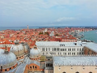 panoramic view of one part of the city from the height of St. Mark's tower