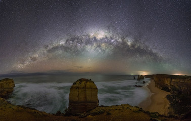 Milky Way over the 12 Apostles, Victoria, Australia.